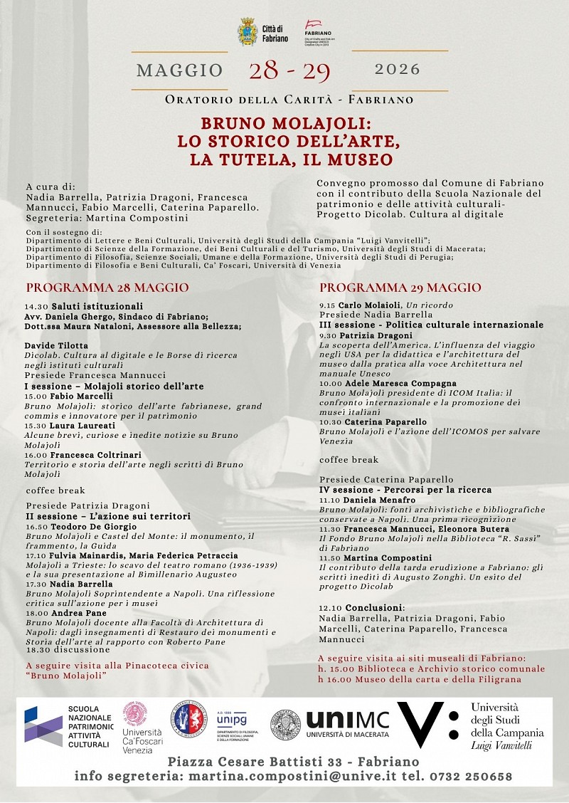 BRUNO MOLAJOLI. LO STORICO DELL'ARTE, LA TUTELA, IL MUSEO